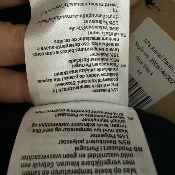 Houdini M's Aerial Chino Pants Regular Tapered Fit Black Performance Men's XL - Picture 14 of 14